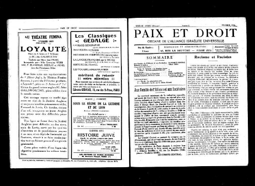 Paix et Droit.  (01/02/1926)